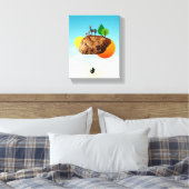 De steen van ons bestaan canvas afdruk (Insitu (Slaapkamer))