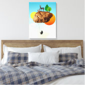 De steen van ons bestaan canvas afdruk (Insitu (Slaapkamer))