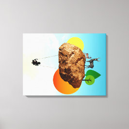 De steen van ons bestaan canvas afdruk