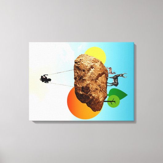 De steen van ons bestaan canvas afdruk (Voorkant)