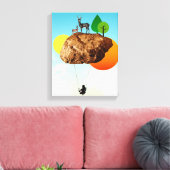 De steen van ons bestaan canvas afdruk (Insitu (Woonkamer))