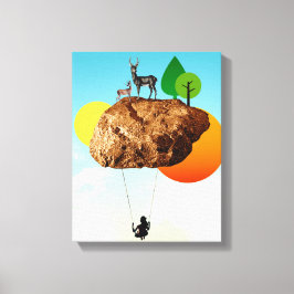 De steen van ons bestaan canvas afdruk