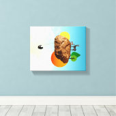 De steen van ons bestaan canvas afdruk (Insitu (Houten vloer))