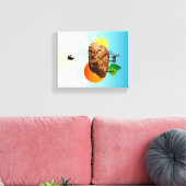 De steen van ons bestaan canvas afdruk (Insitu (Woonkamer))