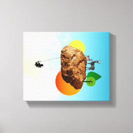 De steen van ons bestaan canvas afdruk