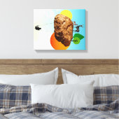 De steen van ons bestaan canvas afdruk (Insitu (Slaapkamer))