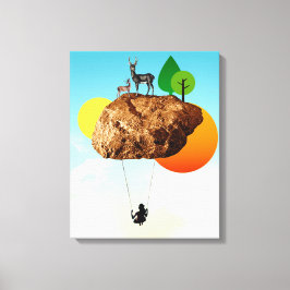 De steen van ons bestaan canvas afdruk