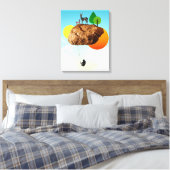 De steen van ons bestaan canvas afdruk (Insitu (Slaapkamer))