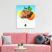 De steen van ons bestaan canvas afdruk (Insitu (Woonkamer))