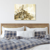 De steen van Quang-Yin Canvas Afdruk (Insitu (Slaapkamer))