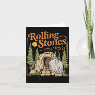 De Steen was Weggerold Hij Leeft Retro Christelijk Kaart