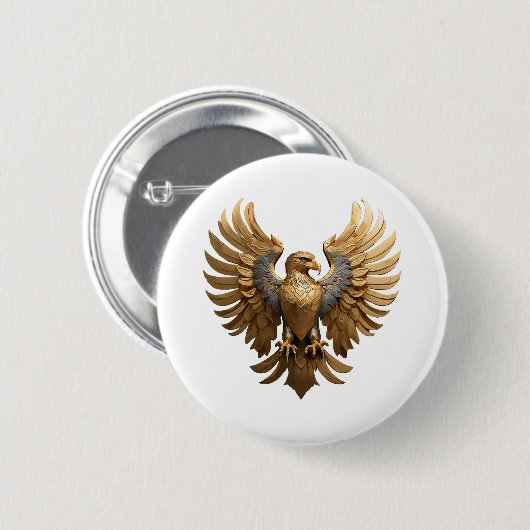 De Steenarend Ronde Button 5,7 Cm (Voorkant /achterkant)