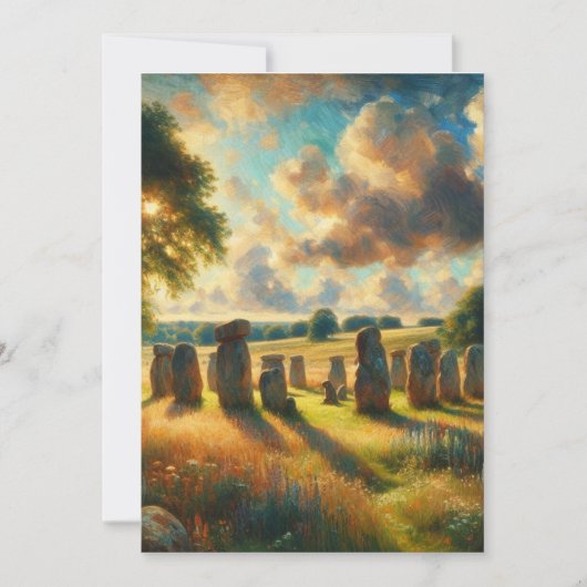 De steencirkel - Avebury Bedankkaart (Voorkant)