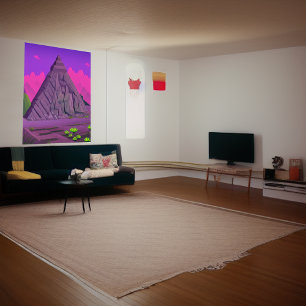 De steenpiramide   AI Art Poster