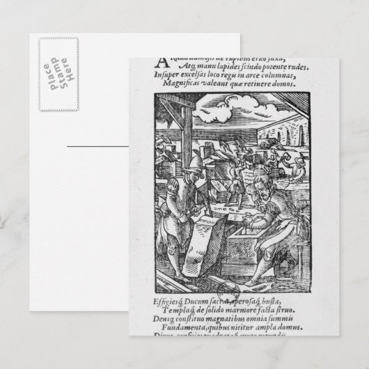 De steensnijder briefkaart (Voorkant / Achterkant)