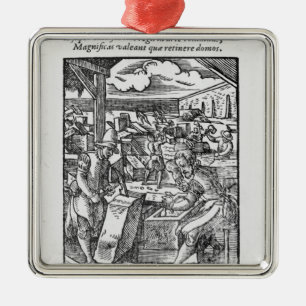 De steensnijder metalen ornament