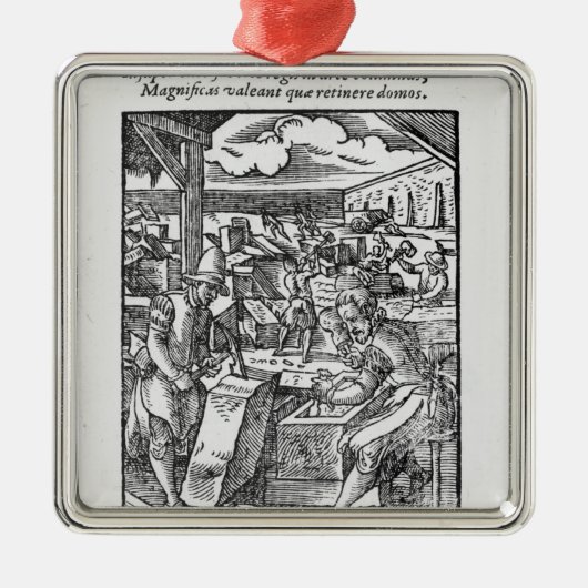 De steensnijder metalen ornament (Voorkant)