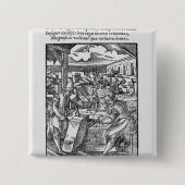 De steensnijder vierkante button 5,1 cm (Voorkant)