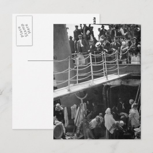 De "Steerage - Immigration Ship  1907" Briefkaart (Voorkant / Achterkant)