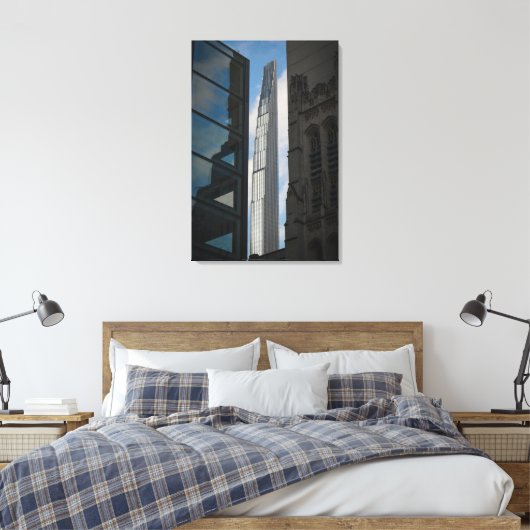 De Steinway Tower in New York Canvas Afdruk (Insitu (Slaapkamer))