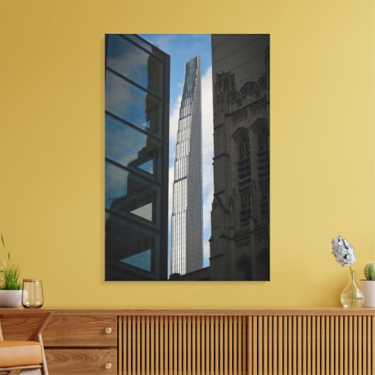 De Steinway Tower in New York Canvas Afdruk (Insitu (Woonkamer))