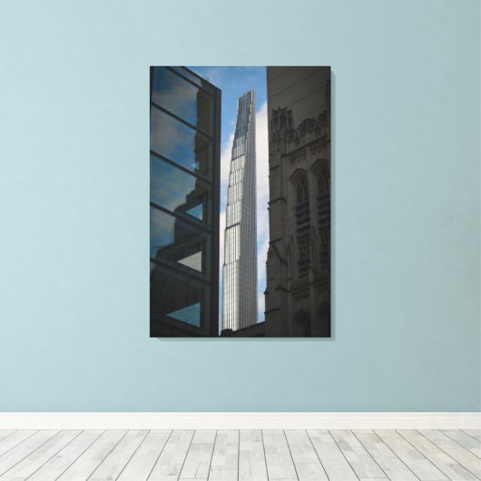 De Steinway Tower in New York Canvas Afdruk (Insitu (Houten vloer))