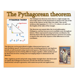 De stelling van Pythagoras Foto Afdruk