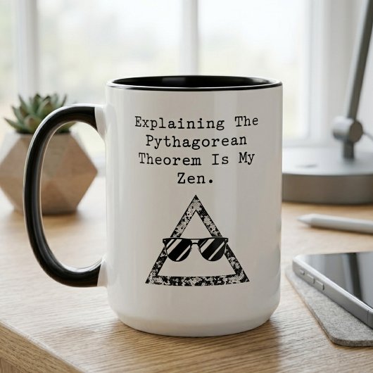 De Stelling van Pythagoras Is Mijn Zen Wiskundegoe Mok