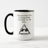De Stelling van Pythagoras Is Mijn Zen Wiskundegoe Mok (Links)