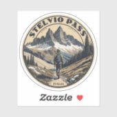De Stelvio Pass bergpas Italië Zwitserland Sticker (Vel)