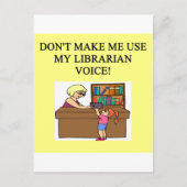 De stem van de bibliothecaris van mama briefkaart (Voorkant)
