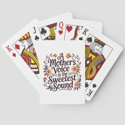De Stem Van Een Moeder Is De Mooiste Klank Pokerkaarten (Achterkant)