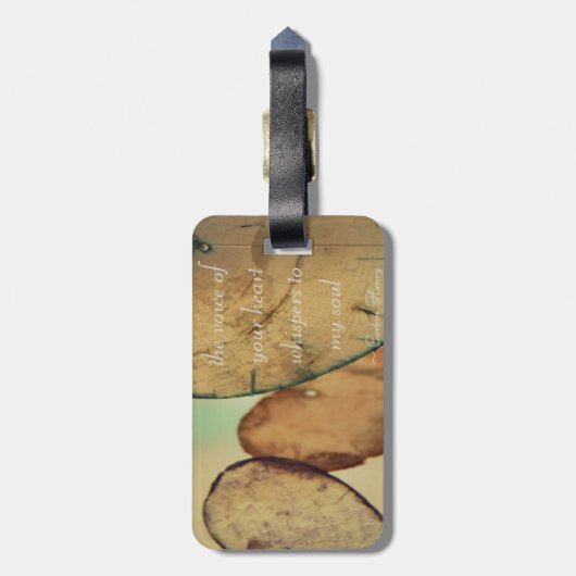 De stem van je hartwandelaars in mijn soep bagagelabel (Achterkant verticaal)