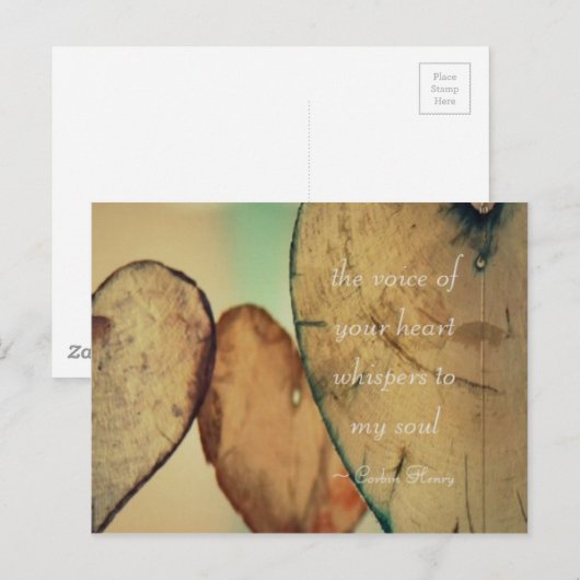 De stem van je hartwandelaars in mijn soep briefkaart (Voorkant / Achterkant)