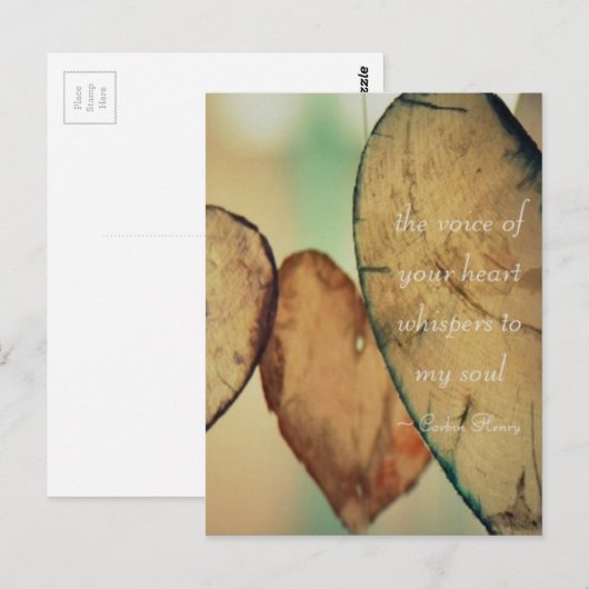 De stem van je hartwandelaars in mijn soep briefkaart (Voorkant / Achterkant)