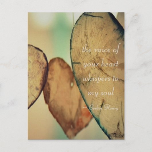 De stem van je hartwandelaars in mijn soep briefkaart (Voorkant)