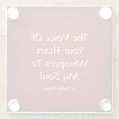 De stem van je hartwandelaars in mijn soep glazen onderzetter (Achterkant)