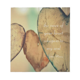 De stem van je hartwandelaars in mijn soep notitieblok