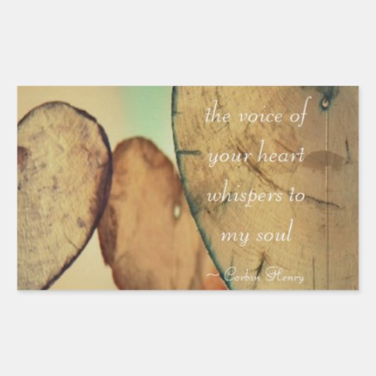 De stem van je hartwandelaars in mijn soep rechthoekige sticker (Voorkant)