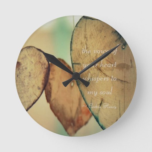 De stem van je hartwandelaars in mijn soep ronde klok (Voorkant)