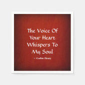 De stem van je hartwandelaars in mijn soep servet (Voorkant)