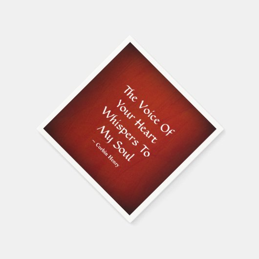 De stem van je hartwandelaars in mijn soep servet (Hoek)