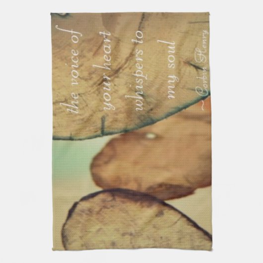 De stem van je hartwandelaars in mijn soep theedoek (Verticaal)