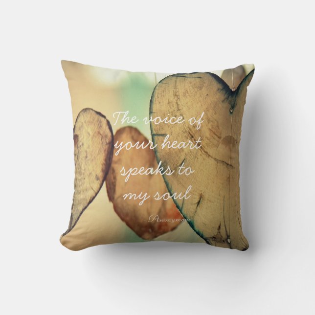 De stem van uw hartcitaat kussen (Voorkant)