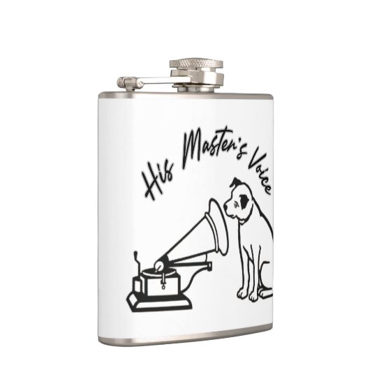 De stem van zijn meester heupfles (Rechts)