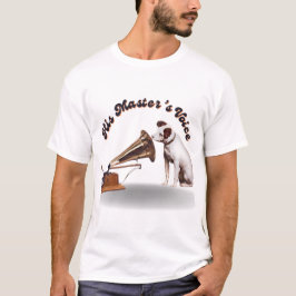 De stem van zijn meester in het script t-shirt