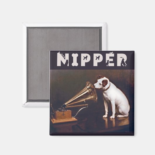 De stem van zijn meester Nipper de Hond Magneet (Voorkant / Achterkant)