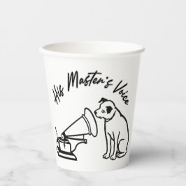 De stem van zijn meester papieren bekers