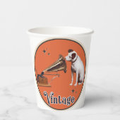 De stem van zijn meester papieren bekers (Achterkant)