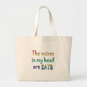De stemmen in mijn hoofd zijn SATB Grote Tote Bag